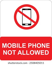 phone not allowed board, no phone sign and symbol