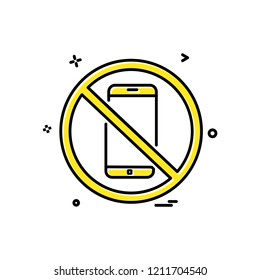 Phone not allowed icon design vector