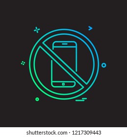 Phone not allowed icon design vector