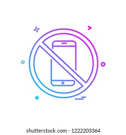 Phone not allowed icon design vector