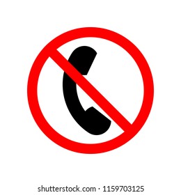 phone not allowed icon. Element of prohibited sign for mobile concept and web apps. Sign of phone not allowed icon can be used for web and mobile