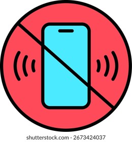 Phone Not Allowed Icon symbol