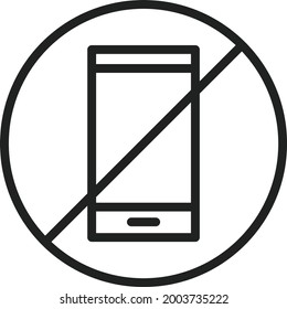 Imagen vectorial de icono No permitido por teléfono. También se puede usar para símbolos. Adecuado para aplicaciones móviles, aplicaciones web y medios impresos.