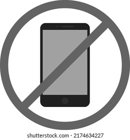 Imagen vectorial de icono No permitido por teléfono. También se puede usar para símbolos. Adecuado para aplicaciones móviles, aplicaciones web y medios impresos.