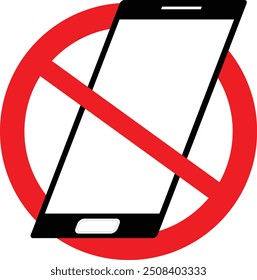 phone not allowed label, icon and sign