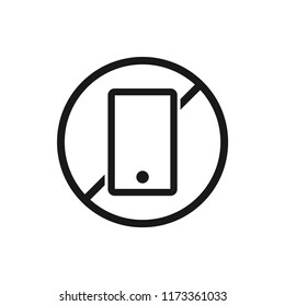 phone is not allowed vector icon 10 eps