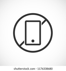 phone is not allowed vector icon 10 eps
