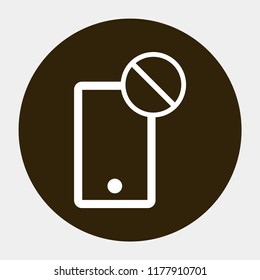 phone is not allowed vector icon 10 eps