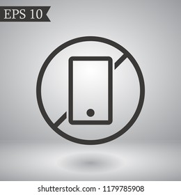 phone is not allowed vector icon 10 eps