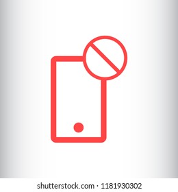 phone is not allowed vector icon 10 eps