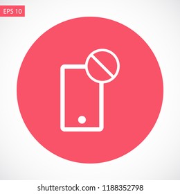 phone is not allowed vector icon 10 eps