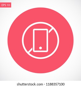 phone is not allowed vector icon 10 eps
