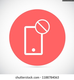 phone is not allowed vector icon 10 eps