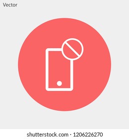 phone is not allowed vector icon 10 eps