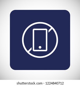 phone is not allowed vector icon 10 eps