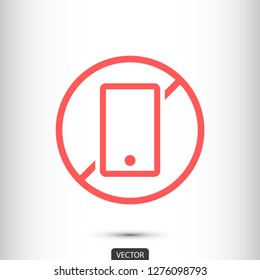 phone is not allowed vector icon 10 eps