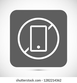 phone is not allowed vector icon 10 eps