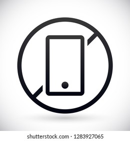 phone is not allowed vector icon 10 eps