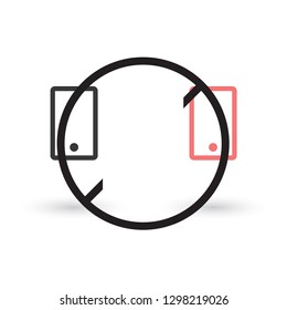 phone is not allowed vector icon 10 eps