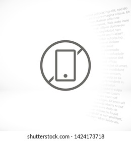 phone is not allowed vector icon 10 eps , Lorem ipsum Flat design