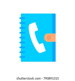 Phone notebook office flat icon