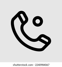 Telefon-Benachrichtigungssymbol im Strichformat, Verwendung für Website-Mobil-App-Präsentation