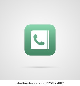 phone number directory contact. Vector app