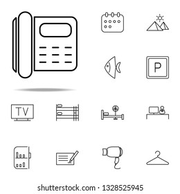 phone number icon. Hotel icons universal set for web and mobile