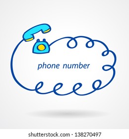 phone number icons element sketch color