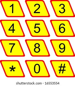 Phone number key pad