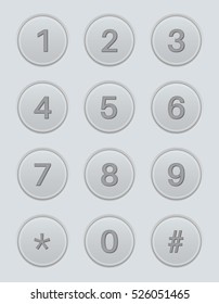 Phone number keypad. Vector illustration
