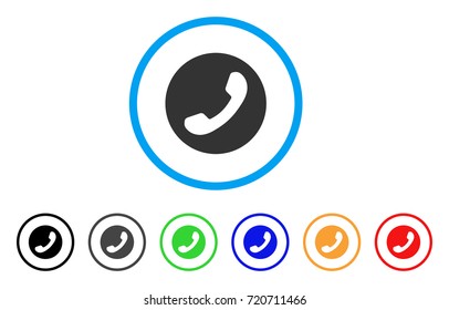 Phone Number rounded icon. Style is a flat phone number gray symbol inside light blue circle with black, gray, green, blue, red, orange versions. Vector designed for web and software interfaces.