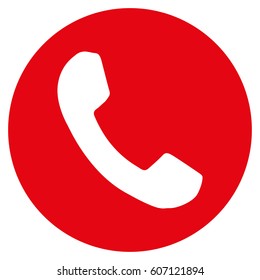 Phone Number vector icon. Flat red symbol. Pictogram is isolated on a white background. Designed for web and software interfaces.