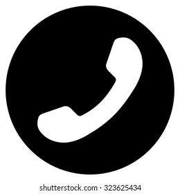 Phone Number vector icon. Style is flat symbol, black color, rounded angles, white background.