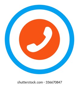Phone Number vector icon. Style is flat rounded symbol, bright colors, rounded angles, white background.