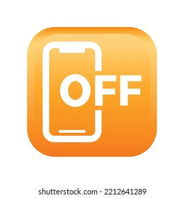 Icono del emoji del botón de apagado del teléfono aislado en fondo blanco. Desactivó el símbolo gadget moderno, simple, vector, icono para el diseño de sitios web, aplicación móvil, ui. Ilustración vectorial