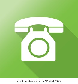phone old icon with long shadow.