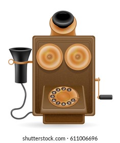 phone old retro icon. stock vector illustration isolated on white background
