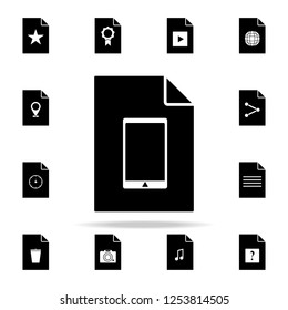 phone on document icon. File and documents icons universal set for web and mobile