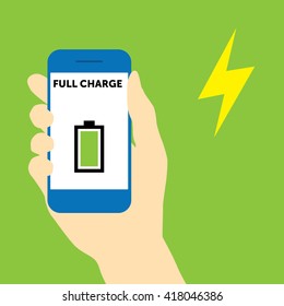 phone on hand full charge