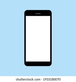 phone on light blue background, vector