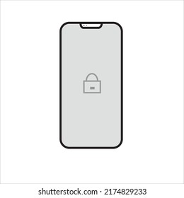 Telefon ist auf dem Sperrbildschirm Vektordesign