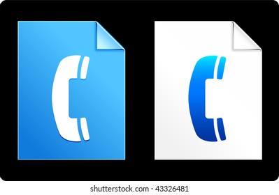 Phone on Paper Set Original Vector Illustration AI 8 Compatible File