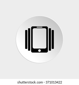 Phone On Vibration -  black vector icon