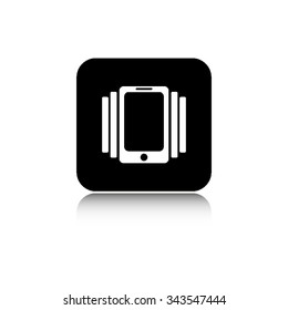 Phone On Vibration - vector icon with  shadow