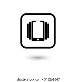 Phone On Vibration - vector icon