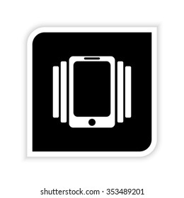 Phone On Vibration -  white vector icon