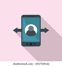 Phone online marketing icon. Flat illustration of Phone online marketing vector icon for web design