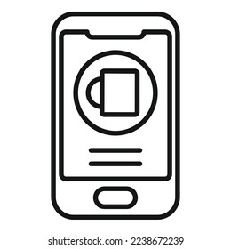 Phone online purchase icon outline vector. Sale shop. Card internet Phone online purchase icon flat vector. Sale shop. Card internet