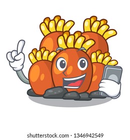 With phone orange coral reef toys shape cartoon